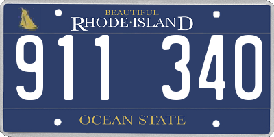 RI license plate 911340
