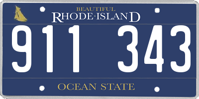 RI license plate 911343