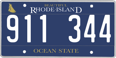 RI license plate 911344