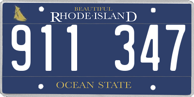 RI license plate 911347