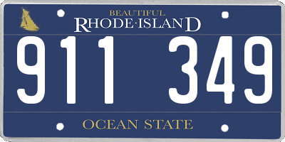 RI license plate 911349