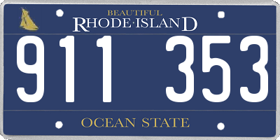 RI license plate 911353