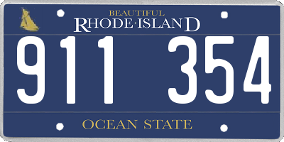 RI license plate 911354