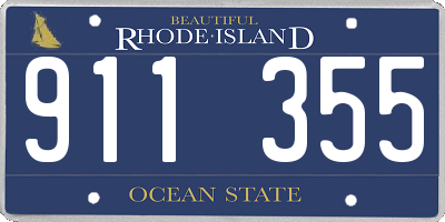 RI license plate 911355