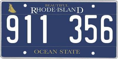 RI license plate 911356
