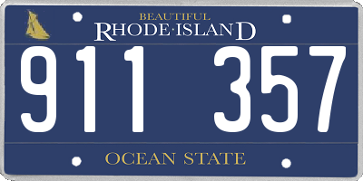 RI license plate 911357