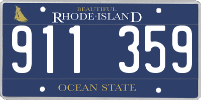 RI license plate 911359