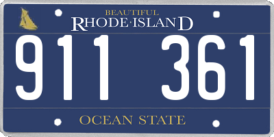 RI license plate 911361