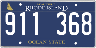 RI license plate 911368