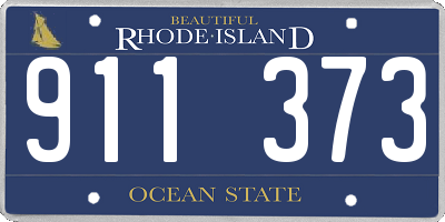 RI license plate 911373