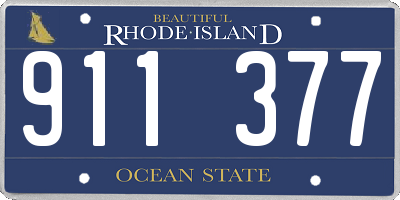 RI license plate 911377