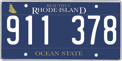 RI license plate 911378