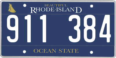 RI license plate 911384