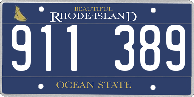 RI license plate 911389