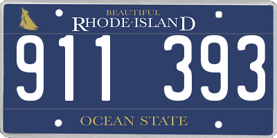 RI license plate 911393