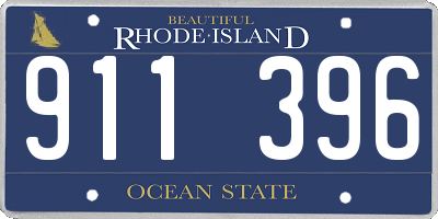 RI license plate 911396