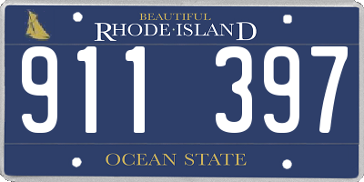 RI license plate 911397