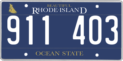 RI license plate 911403