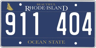 RI license plate 911404