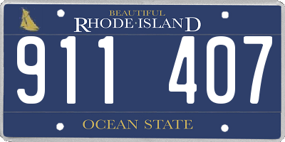 RI license plate 911407