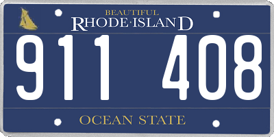 RI license plate 911408