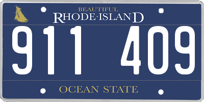 RI license plate 911409