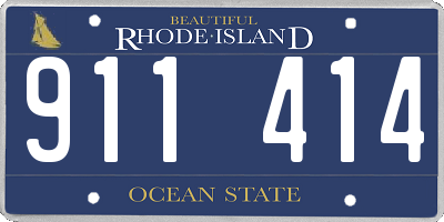 RI license plate 911414