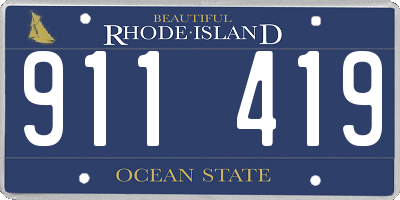 RI license plate 911419