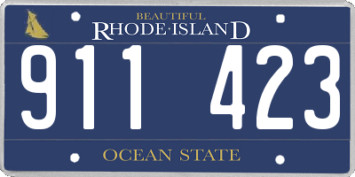 RI license plate 911423