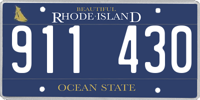 RI license plate 911430