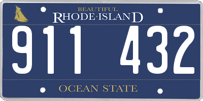 RI license plate 911432