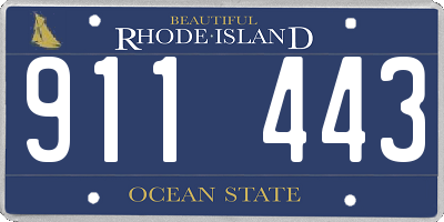 RI license plate 911443