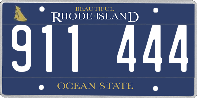 RI license plate 911444