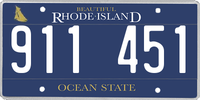 RI license plate 911451
