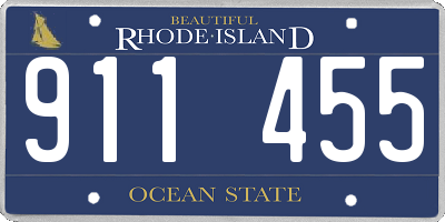 RI license plate 911455