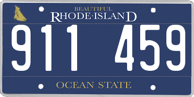 RI license plate 911459