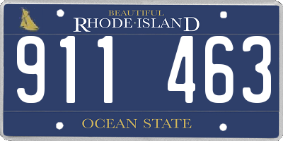 RI license plate 911463
