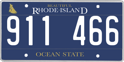 RI license plate 911466