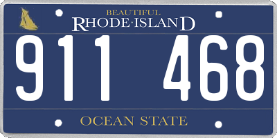 RI license plate 911468