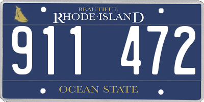 RI license plate 911472