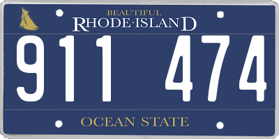 RI license plate 911474