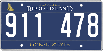 RI license plate 911478