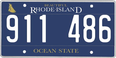 RI license plate 911486