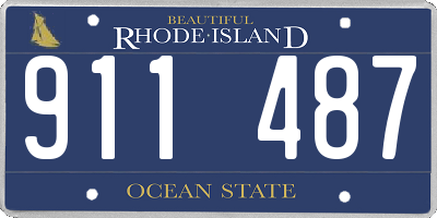 RI license plate 911487