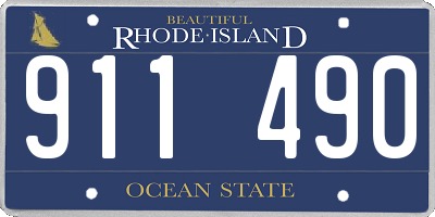 RI license plate 911490