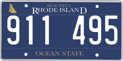 RI license plate 911495