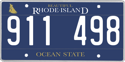 RI license plate 911498