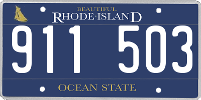 RI license plate 911503