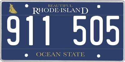 RI license plate 911505