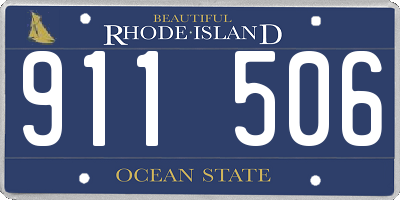 RI license plate 911506